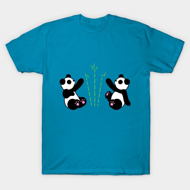 2 Pandas T-Shirt by SoraLorr